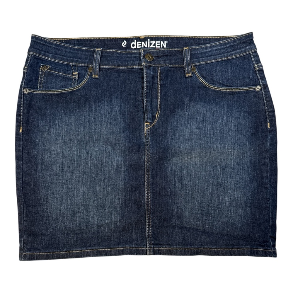 Levi”s Denizen Denim Skirt Size 16 Stretch Dark Wash